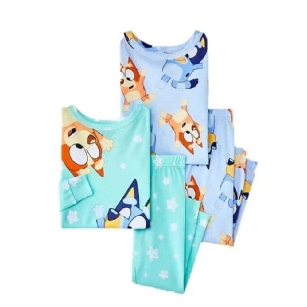 Bluey Kids Pajama Set - Blue and Green
